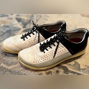 ECCO YAK BIOM Mens Cool Golf Shoes Soft White Leather Size 45 (11)